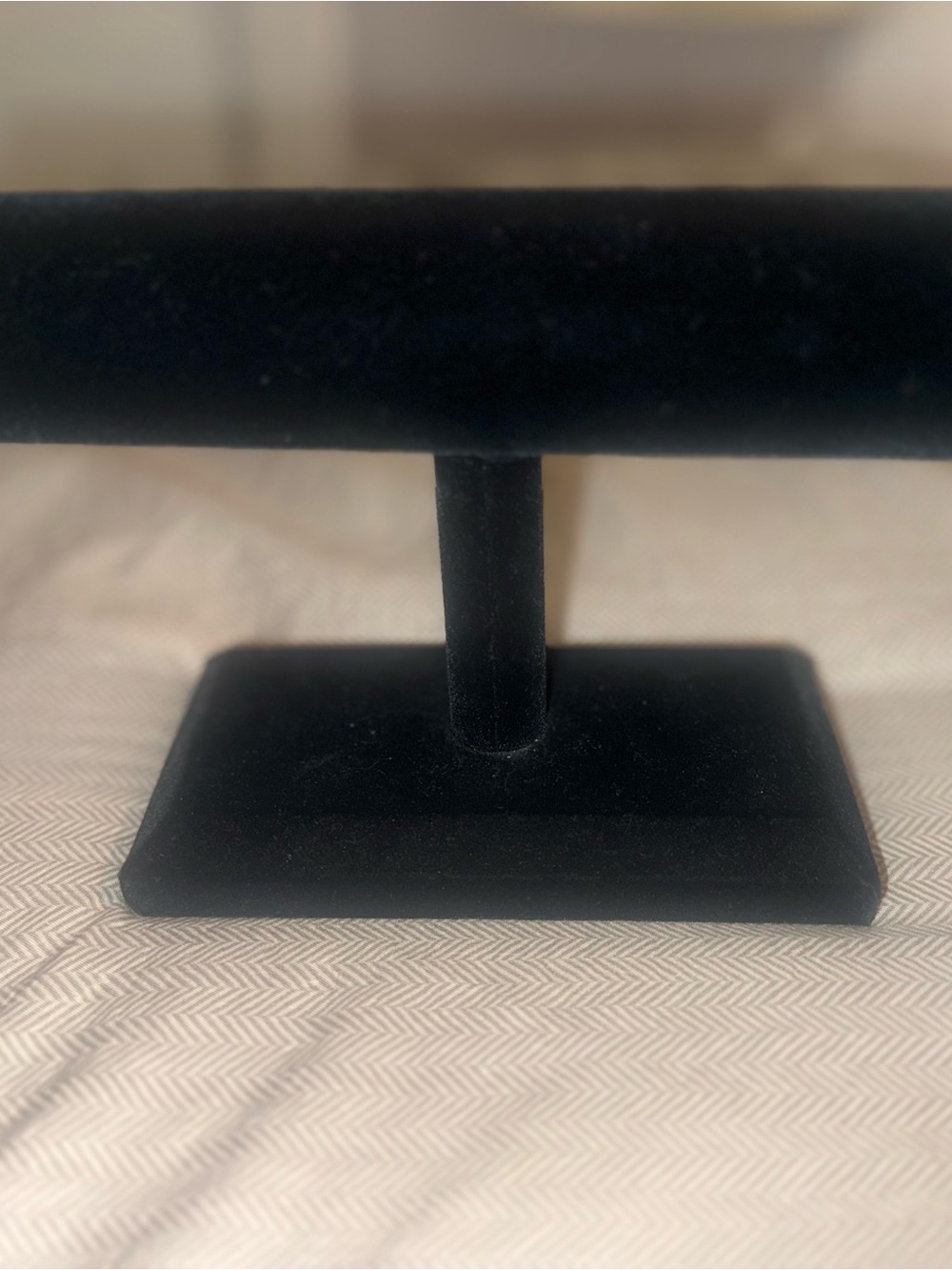 Black Velvet Jewelry T-Bar Display Stand